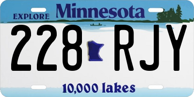 MN license plate 228RJY