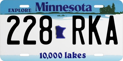 MN license plate 228RKA