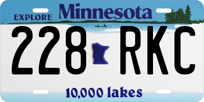 MN license plate 228RKC