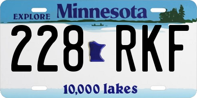 MN license plate 228RKF