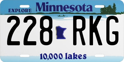MN license plate 228RKG
