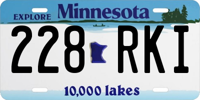 MN license plate 228RKI