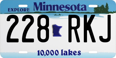 MN license plate 228RKJ