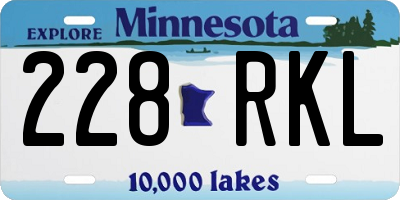 MN license plate 228RKL