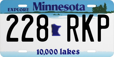 MN license plate 228RKP