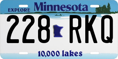 MN license plate 228RKQ