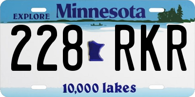MN license plate 228RKR