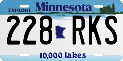 MN license plate 228RKS