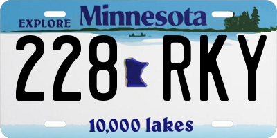MN license plate 228RKY