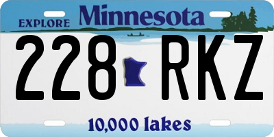 MN license plate 228RKZ