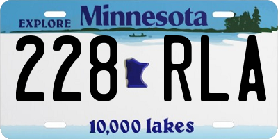 MN license plate 228RLA