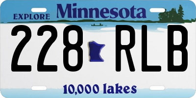 MN license plate 228RLB