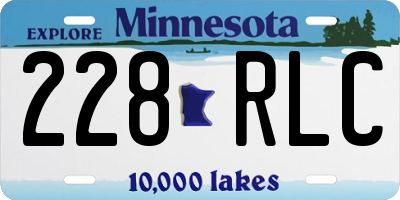 MN license plate 228RLC