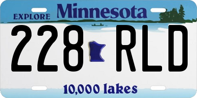 MN license plate 228RLD