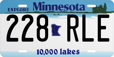 MN license plate 228RLE