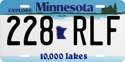 MN license plate 228RLF