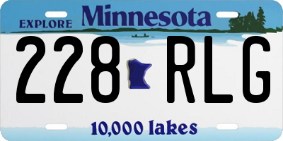 MN license plate 228RLG
