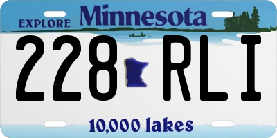 MN license plate 228RLI