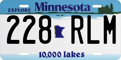 MN license plate 228RLM