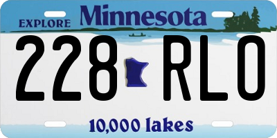 MN license plate 228RLO