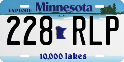MN license plate 228RLP