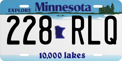 MN license plate 228RLQ