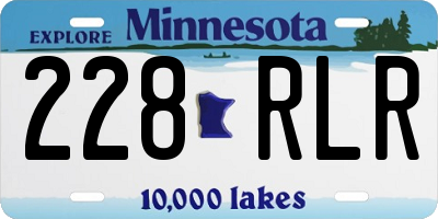 MN license plate 228RLR