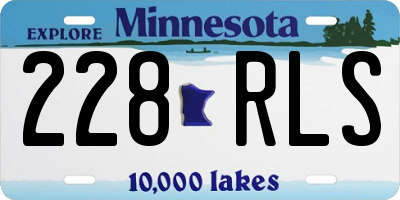 MN license plate 228RLS