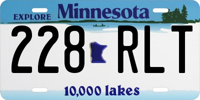 MN license plate 228RLT
