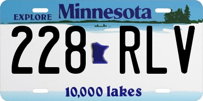 MN license plate 228RLV
