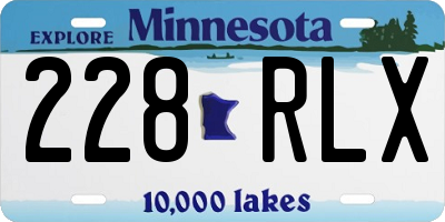 MN license plate 228RLX