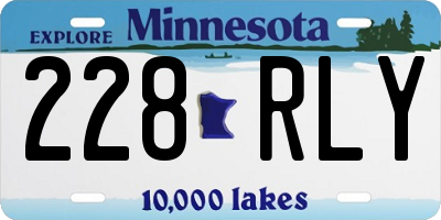 MN license plate 228RLY