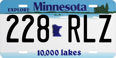 MN license plate 228RLZ