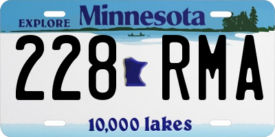 MN license plate 228RMA