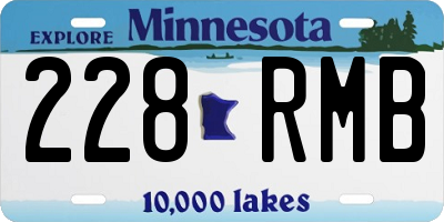 MN license plate 228RMB