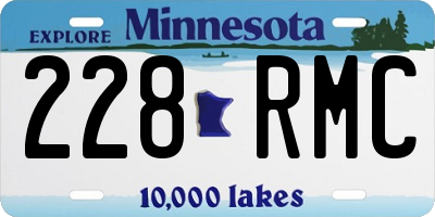MN license plate 228RMC