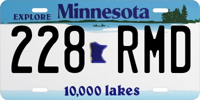 MN license plate 228RMD