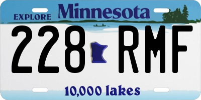 MN license plate 228RMF
