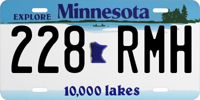 MN license plate 228RMH