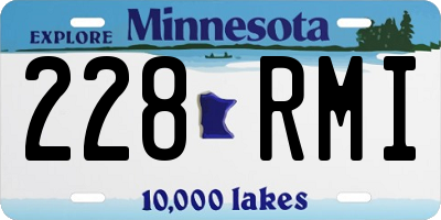 MN license plate 228RMI