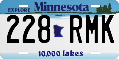 MN license plate 228RMK