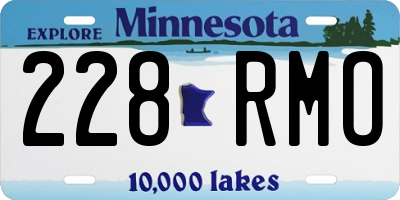 MN license plate 228RMO