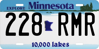 MN license plate 228RMR