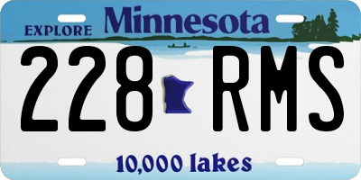 MN license plate 228RMS