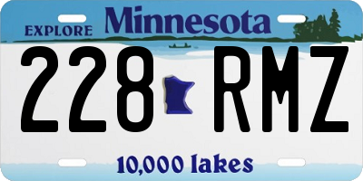 MN license plate 228RMZ