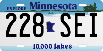 MN license plate 228SEI