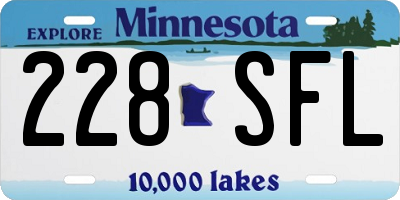 MN license plate 228SFL