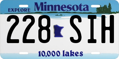 MN license plate 228SIH