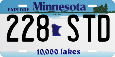 MN license plate 228STD