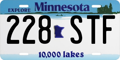 MN license plate 228STF
